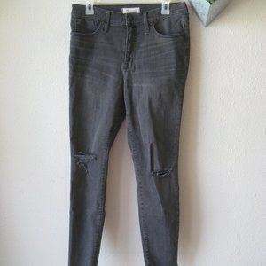 Madewell 9'' Mid-Rise Skinny Jeans in Black Sea Size 30